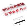 1788 Pcs Red Flatback Rhinestones Set for Nail, Art, Crafts, Makeup, Tumblers Glitter Round with Tweezers and Picking Pen view 4