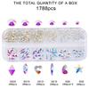 1788 Pieces Flatback Rhinestones for Crafts,Nail Gems Gemstones Crystals Jewels,Craft Glass Diamonds Stones Bling Rhinestone with Tweezers and Picking Pen,12 Colors(Transparent AB) view 3