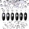 1788 Pcs White Flatback Rhinestones Set for Nail, Art, Crafts, Makeup, Tumblers Glitter Round with Tweezers and Picking Pen view 2