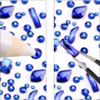 1788 Pcs Blue Flatback Rhinestones Set for Nail, Art, Crafts, Makeup, Tumblers Glitter Round with Tweezers and Picking Pen view 4