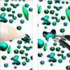 1788 Pcs Green Flatback Rhinestones Set for Nail, Art, Crafts, Makeup, Tumblers Glitter Round with Tweezers and Picking Pen view 4