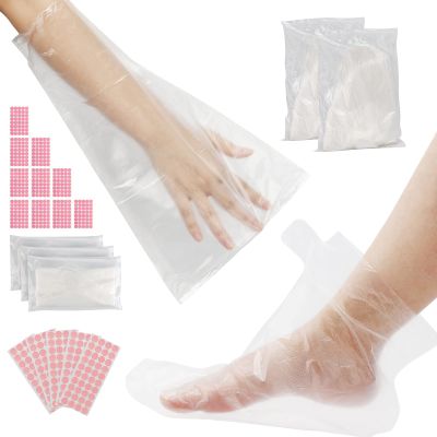 500pcs Paraffin Wax Bags for Hands & Feet, Segbeauty Plastic Paraffin Wax Liners, Disposable thera-py Wax Refill Sock Glove Paraffin Bath Mitt Cover for Wax treat-ment Paraffin Wax Machine