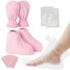 Paraffin Wax Mitts and Booties, Segbeauty 200pcs Plastic Bath Liners for Foot with 200 Stickers, Pink Thick Paraffin Heated SPA Gloves & Socks for Hot Wax thera-py Thermal treat-ment Wax Warmer view 1
