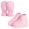 Paraffin Wax Mitts and Booties, Segbeauty 200pcs Plastic Bath Liners for Foot with 200 Stickers, Pink Thick Paraffin Heated SPA Gloves & Socks for Hot Wax thera-py Thermal treat-ment Wax Warmer view 3