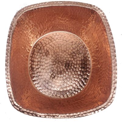 Shiny Square Copper Pedicure Bowl