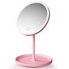 3 Modes of Light Natural Makeup Mirror White LED Backlight Movable Mirror/Base storable (Color : Pink) view 1