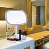 47 LED Lights 360 Rotating Desktop Mirror Touch Screen Makeup Mirror Professional Vanity Mirror Beauty Adjustable Countertop (Color : Pink) view 2