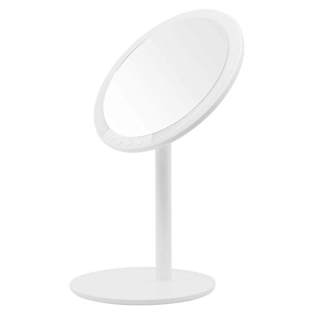 Pkfinrd 7X Magnifier Makeup Led Mirror with 66 Lamp Beads Cosmetic Mirror with Touch Switch 7-Speed Dimmer 3 Colors for Tabletop Travel