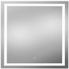 Pibbs 6002 Capri Salon Styling Station with 30" x 36" LED Mirror, White Cabinet, White Stone Top, Gold Handles, Built-in Storage & Appliance Holders, Fully Assembled - PIB-6002LED-WHT-WT-GL-LED view 2