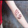 Cheeroyal 10 Packs Halloween Zombie Scars Tattoos Stickers with Fake Scab Blood Special Fx Costume Makeup Props (RC-443) view 3