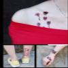 Cheeroyal 10 Packs Halloween Zombie Scars Tattoos Stickers with Fake Scab Blood Special Fx Costume Makeup Props (RC-443) view 4