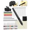 GGRICHYI Tattoo Kit Hand Poke N Stick Kit Tattoo Needles Tattoo Pen Ink Cups Stainless Steel 1 3 5 7 9RL Needles Black Temporary Tattoos view 3