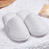 5 Pairs Closed Toe Non-Disposable SlippersTowel White Spa Slippers Fit Most Men and Women for Spa, Party Guest, Hotel and Travel (Color : White, Size : 31CM) view 2