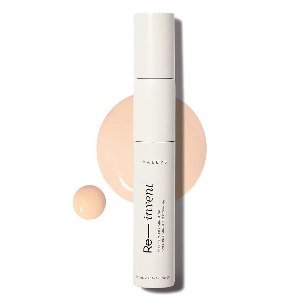 HALEYS Re-invent Sheer Tinted Marula Oil (Fair/Light Cool), Skin Tint, Tinted BB Moisturizer, Tinted Foundation, Face Oil, Hydrate Skin, Flexible Shades, Low to Med Coverage, For All Skin Types