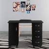 Goujxcy Rolling Nail Table Manicure Table Nail Desk Station, Beauty Salon Nail Station Desk Nail Art Equipment with 4 Drawers & Large Cabinet & Wrist Rest,Black view 3