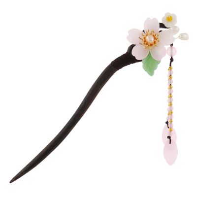Beaupretty Chinese Style Hair Bun Holder Hairpin Dangle Charm Vintage Agate Hair Stick for Traditional Ethnic Clothing Elegant Decorative Accessory for Women
