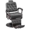 BarberPub Heavy Duty Metal Vintage Barber Chair All Purpose Reclining Hydraulic Pump Salon Beauty Spa Chair Hair Styling Equipment 9218 (Grey) view 1
