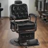 BarberPub Heavy Duty Metal Vintage Barber Chair All Purpose Reclining Hydraulic Pump Salon Beauty Spa Chair Hair Styling Equipment 9218 (Black) view 2