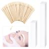Leelosp 600 Pcs Waxing Kit Includes 400 Wax Paper Cloth Eyebrow Strips and 200 Wooden Smooth Applicator Sticks for Body Skin Hair Removal(White) view 1