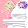 Leelosp 600 Pcs Waxing Kit Includes 400 Wax Paper Cloth Eyebrow Strips and 200 Wooden Smooth Applicator Sticks for Body Skin Hair Removal(White) view 2