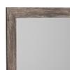 Benjara Bedroom Mirror with Replicated Grain Details, Gray view 3