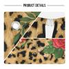 ALAZA Leopard Spot Rose Flower Barber Cape for Men Women, Waterproof Haircut Apron Beard Shaving Bib Hair Cutting Cloth 55 x 65 Inch view 4