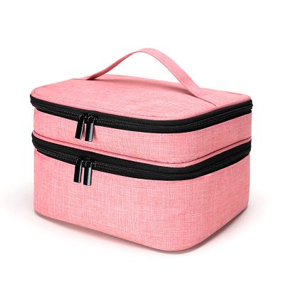 DMCESWFC for/Travel,Portable/2-Tier/with Compartments/Makeup Train Case,Waterproof/Organized/Large Capacity/Makeup Bag (F)