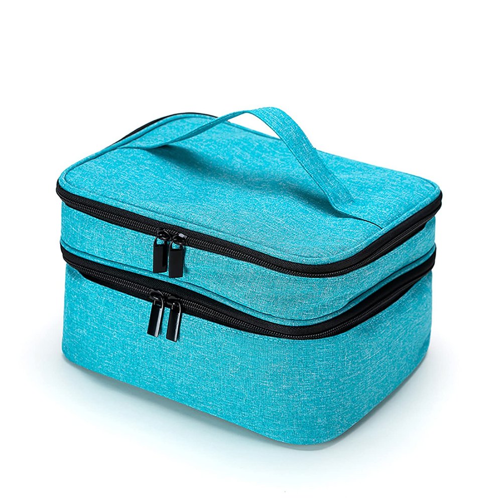 DMCESWFC for/Travel,Portable/2-Tier/with Compartments/Makeup Train Case,Waterproof/Organized/Large Capacity/Makeup Bag (A)
