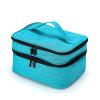 DMCESWFC for/Travel,Portable/2-Tier/with Compartments/Makeup Train Case,Waterproof/Organized/Large Capacity/Makeup Bag (A) view 1