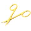 AAProTools Nail Cutter Scissors, Multi-purpose Sharp Curved Blade Stainless Steel Manicure Cuticle Pedicure & Toenail Grooming Tool, Eyebrows/Eyelash Use, 3.5" (Gold) BTS-639 view 1
