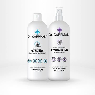Dr. Carpman - Anti Dandruff Shampoo and Lotion for Hair Growth - All-Natural Thinning Hair Regrowth Formula - Anti Hair Loss Treatment for Women & Men - Ideal for Color Treated Hair - 8 fl. oz.