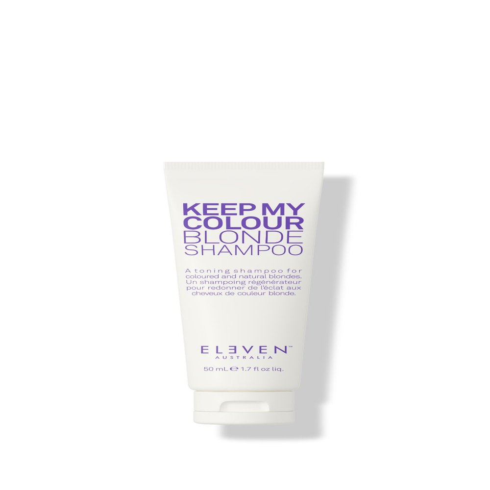 ELEVEN AUSTRALIA Keep My Colour Blonde Shampoo for Women & Men - Purple Toning Shampoo for Blonde or Color Treated Hair, Blue Base w/ Ext Violet 2, Sulfate Free, Tames Brassiness - 1.7 fl oz