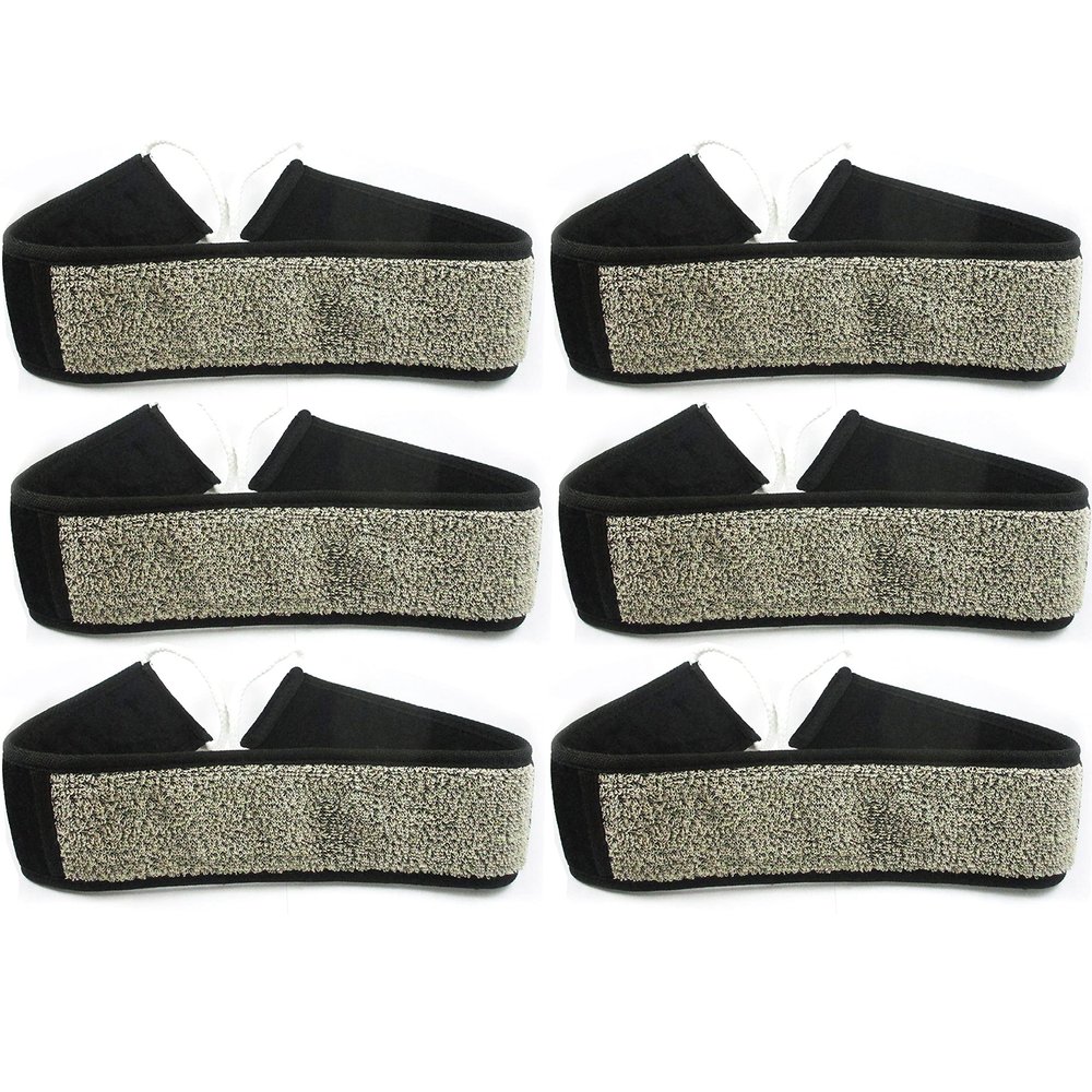 6 Pc Exfoliating Loofah Loofa Back Strap Bath Shower Body Sponge Scrubber Brush