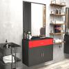 Artist hand Wall Mount Salon Station Barber Stations Styling Station with Vanity Mirror Barber Beauty Spa Salon Equipment(Black/red) view 4
