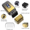 Hatteker Foil Head Shaver Triple Blades Electric Shaver Razor for Men Close Bald Head Barber Trimmer Waterproof Wet & Dry, Cordless, Gold view 2