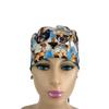 Turn Up Ponytail - French Bulldogs. Bouffant Scrub Hats, Unisex Surgical Caps, Dr. Hats, Nurses Hats. Scrub Hat for Women & Men tie Back | Working Cap with Holder view 3