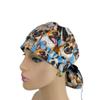Turn Up Ponytail - French Bulldogs. Bouffant Scrub Hats, Unisex Surgical Caps, Dr. Hats, Nurses Hats. Scrub Hat for Women & Men tie Back | Working Cap with Holder view 4