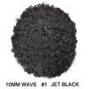 Afro Curly Toupee for Black Men 8X10 Full Poly African American Human Hair Systems All Injected PU Skin Curly Wigs Super Durable Afro Wave Hairpiece Replacement Units (10MM Afro Wave, 1# Jet Black) view 2