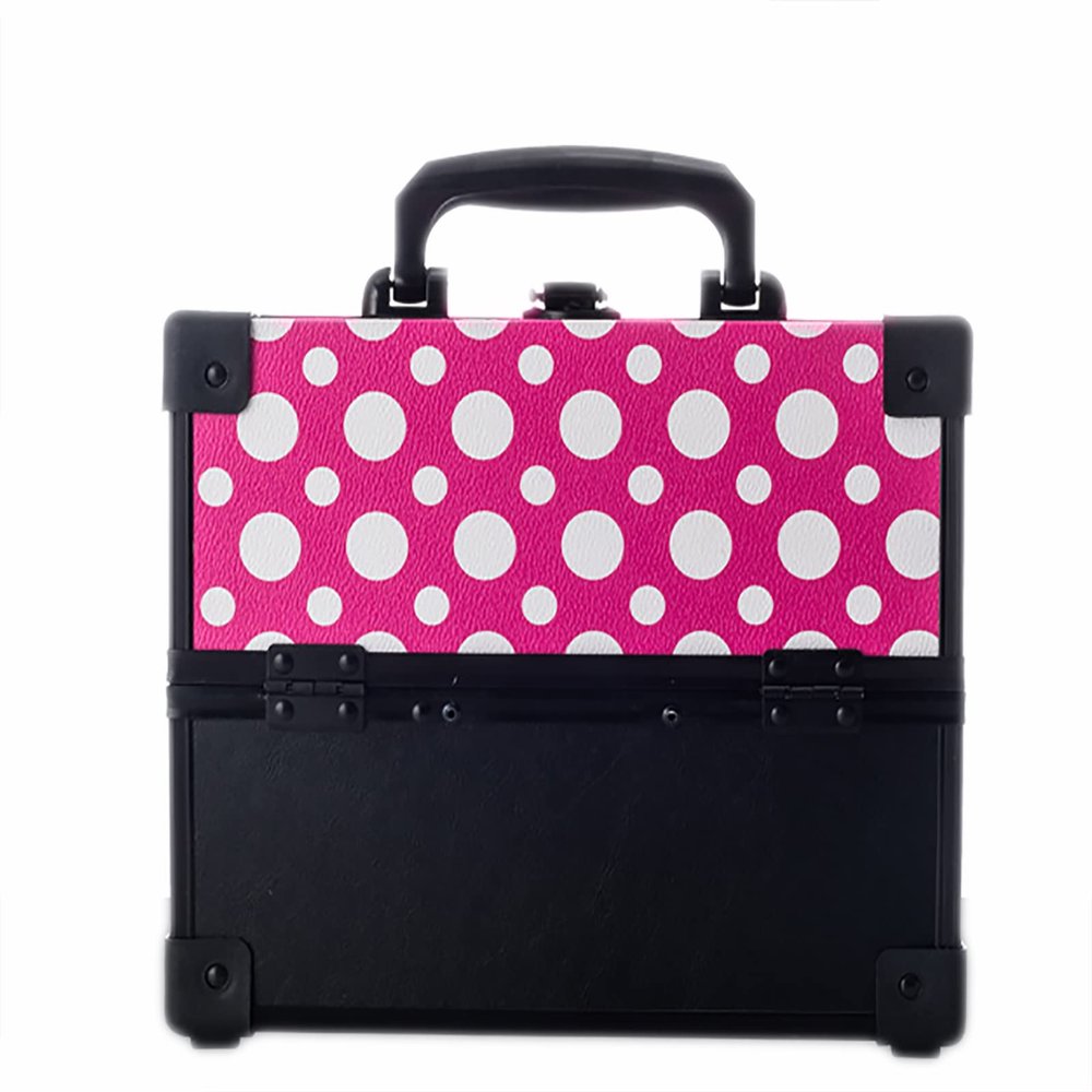 DMCESWFC Portable/Dividers/Folding Trays/Makeup Artist Box,Lockable/with Compartments/Makeup Train Case,for/Travel (C)