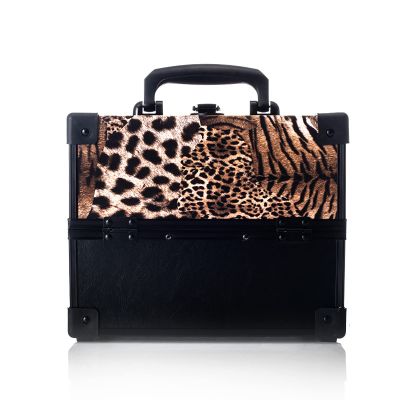 Portable/ Dividers/ Folding Trays/ Makeup Artist Box,Lockable/ with Compartments/Makeup Train Case,for/Travel (B)