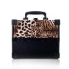 Portable/ Dividers/ Folding Trays/ Makeup Artist Box,Lockable/ with Compartments/Makeup Train Case,for/Travel (B) view 1