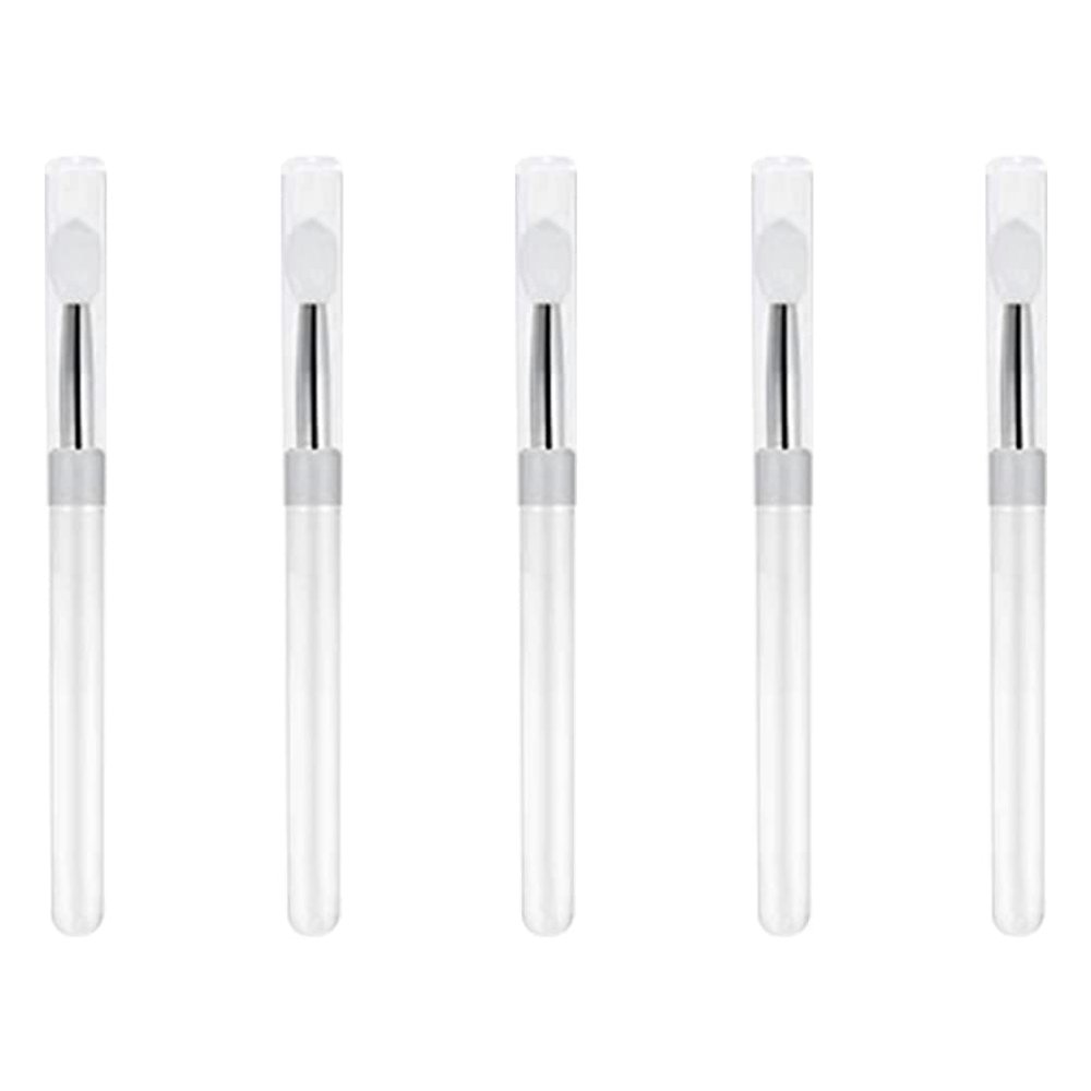 Beaupretty 5pcs Silicone Lip Brush Portable Non-stick Eyeshadow Applicator for Makeup for Travel and Skin-friendly Material for Easy Use