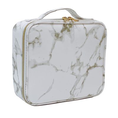 DMCESWFC for/Travel,Waterproof/Dividers/with Handle/Cosmetic Cases Organizer,Professional/Portable/Large Capacity/Makeup Train Cases (White)
