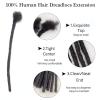 10 inch Human Hair Dreadlock Extensions for Women/Men 0.6cm Thickness 60 Strands 100% Handmade Can Be Dyed,Curled and Bleached Natural Black Permanent Loc Extensions view 2