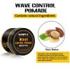 Natural Wave Pomade for Men Strong Hold, Easy Wash 360 Wave Training Hair Cream, Waves Grease for Men Promotes Layered Waves, Moisture, Control & Shine (Wave Pomade+Wave Brushes*2+ Silky Durag) view 2