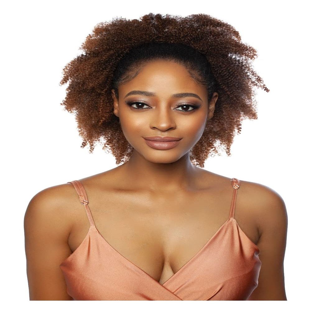 Mane Concept Yellowtail Synthetic Wrap & Tie Ponytail - YTFR01 KINKY FRO (1B)