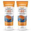 Badger Kids Mineral Sunscreen Cream SPF 40, 98% Organic Ingredients, Zinc Oxide Sunscreen for Kids Face & Body, Water Resistant, Reef Friendly, Hawaii Approved Sunblock, 2.9 fl oz, 2-Pack view 1
