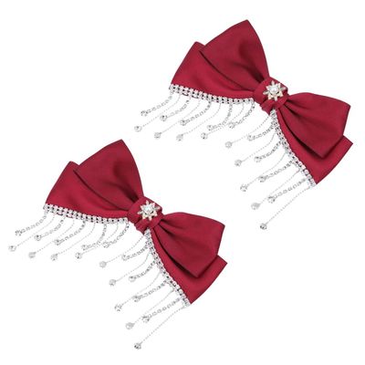 Beaupretty 2pcs Red Bow Hair Clip Stylish Alligator Clip Barrette for Girls Elegant Bowknot Design for Daily Wear and Special Occasions and Eye-catching Hair Accessories