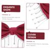 Beaupretty 2pcs Red Bow Hair Clip Stylish Alligator Clip Barrette for Girls Elegant Bowknot Design for Daily Wear and Special Occasions and Eye-catching Hair Accessories view 2
