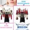 72 Holes Acrylic Makeup Brush Stand - Collapsible Holder & Dryer for Makeup Artist, Nail Brush, Paintbrush, Black view 2